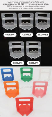 Plastic Tile Leveling System White Tile Leveling Spacer Clip 1.5mm (1/16") with Plier & Wedge, 500 pcs/bag, fit for 3-12mm Thick Tiles