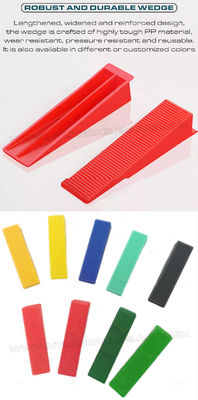 Plastic Tile Leveling System White Tile Leveling Spacer Clip 1.5mm (1/16") with Plier & Wedge, 500 pcs/bag, fit for 3-12mm Thick Tiles