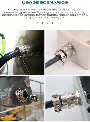 Stainless Steel Traction Relief Metric Cable Gland M16 (5-10mm) with FKM/FPM Seals & O-Rings for Portable Equipment