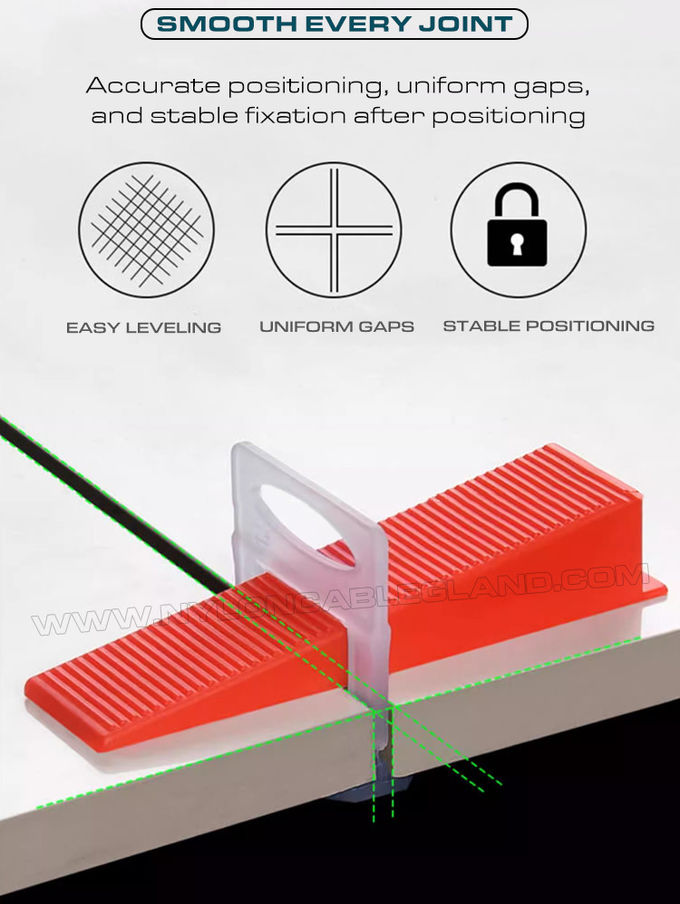 Ke cân bằng ốp lát gạch nhựa 1,5mm (1/16") kèm kìm và nêm, 500 chiếc/túi, dùng cho gạch có độ dày 3-12mm